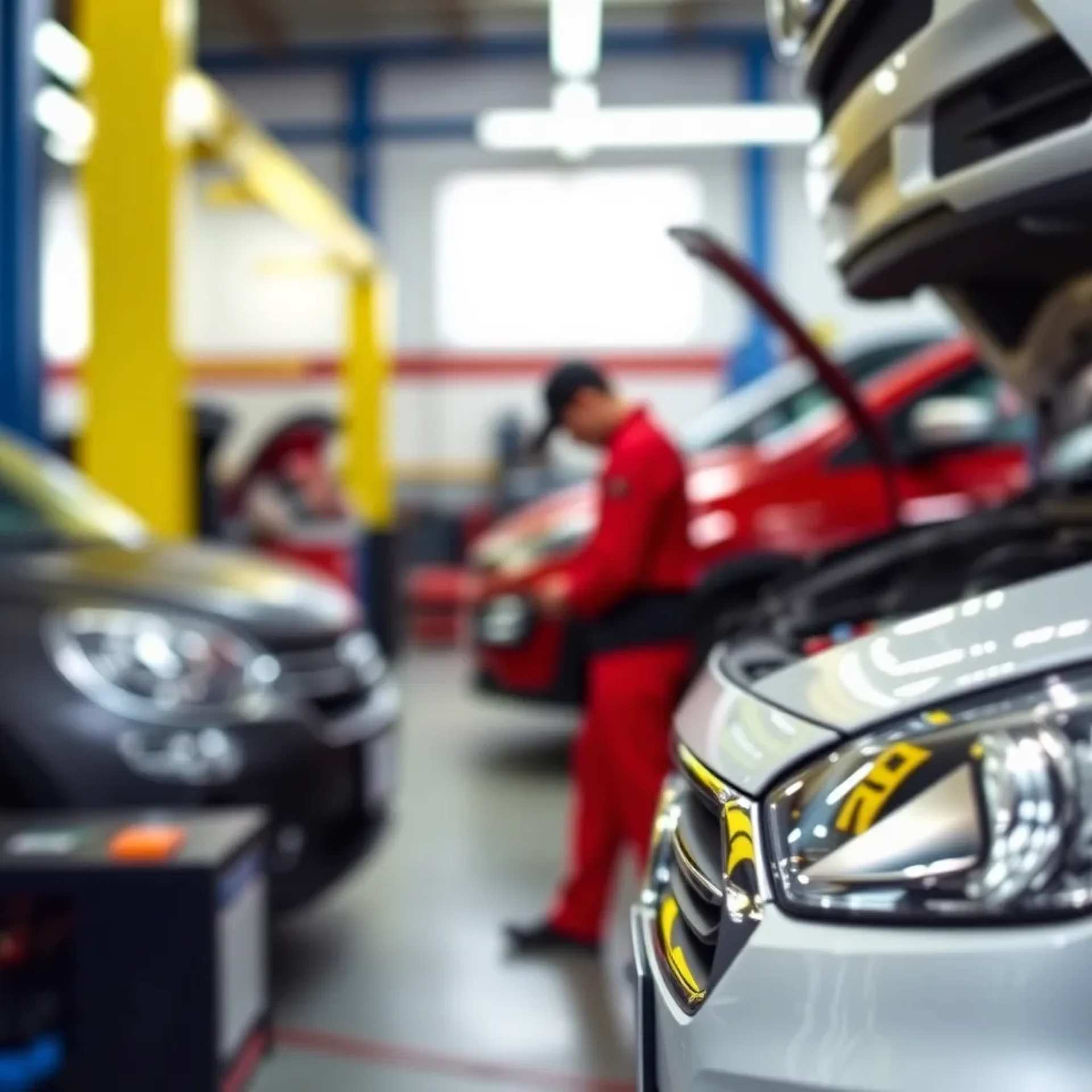 Modern service bay with advanced diagnostic equipment